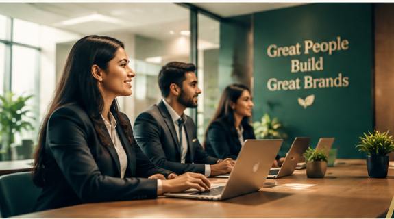 SBM team working in a modern professional office